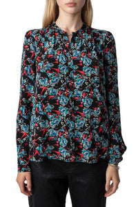 Chemise Tchin Thunder en soie - Noir