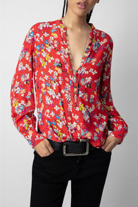 Chemise Twina Crêpe Scarlet - Japon
