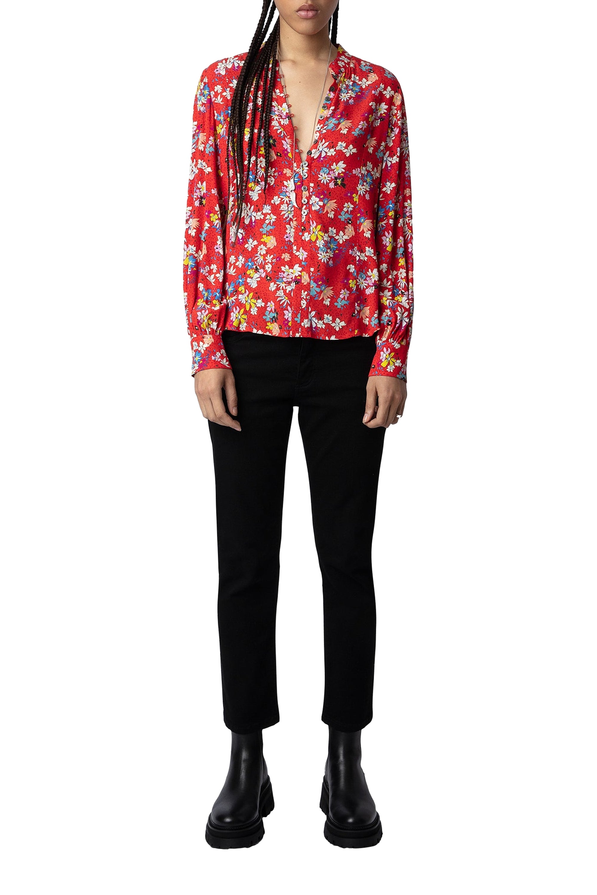 Chemise Twina Crêpe Scarlet - Japon