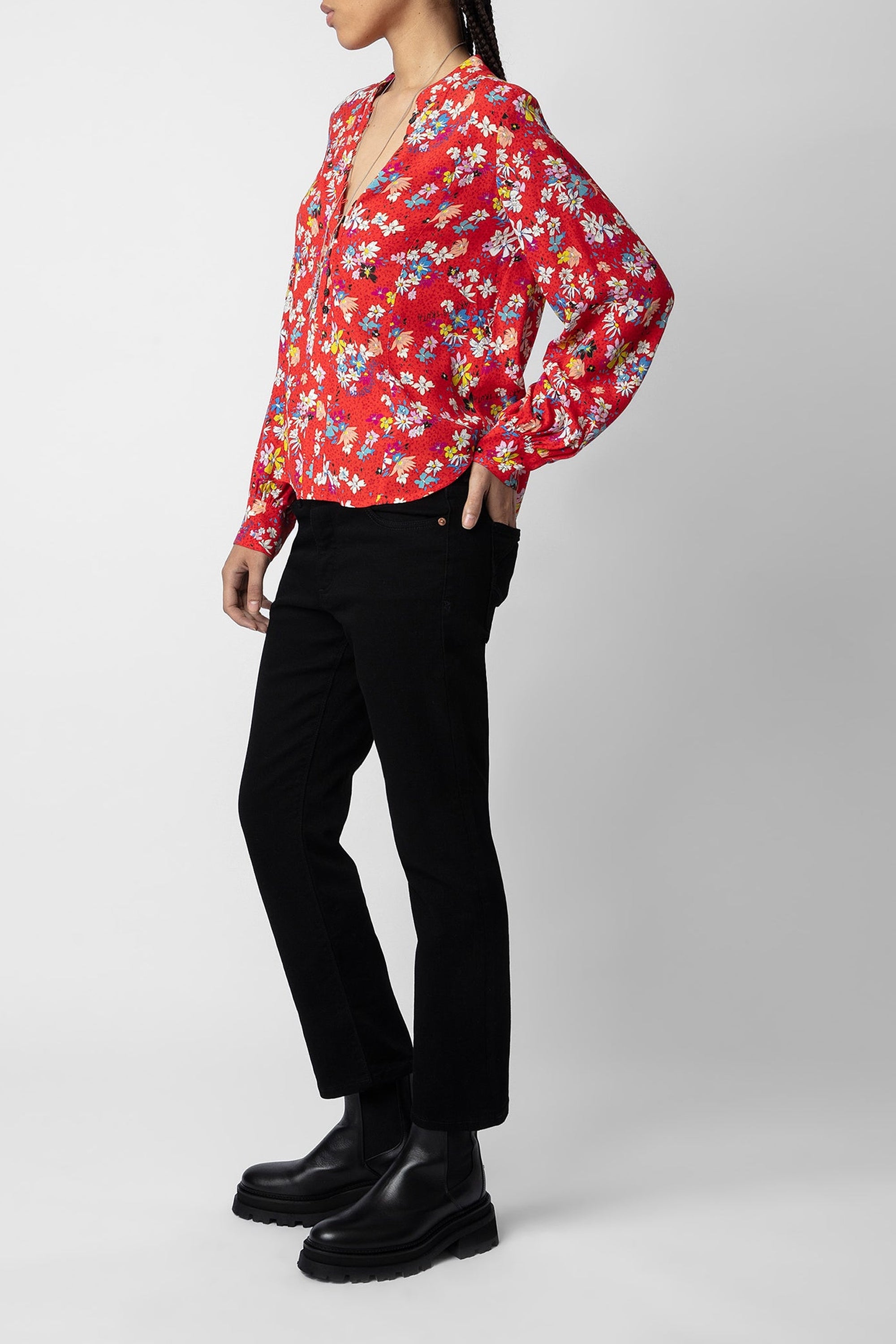Chemise Twina Crêpe Scarlet - Japon