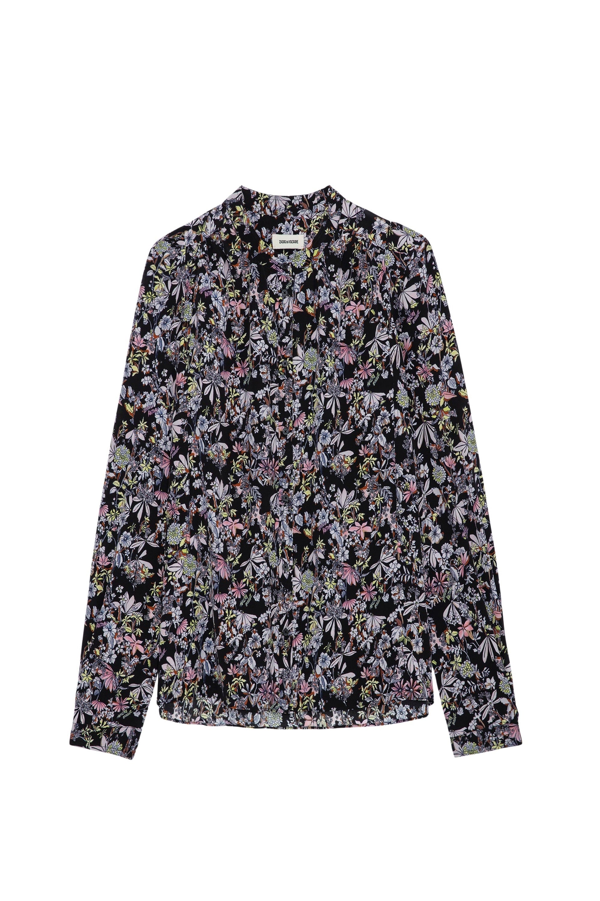 Chemise Tchin CDC Kaya en soie - Noir