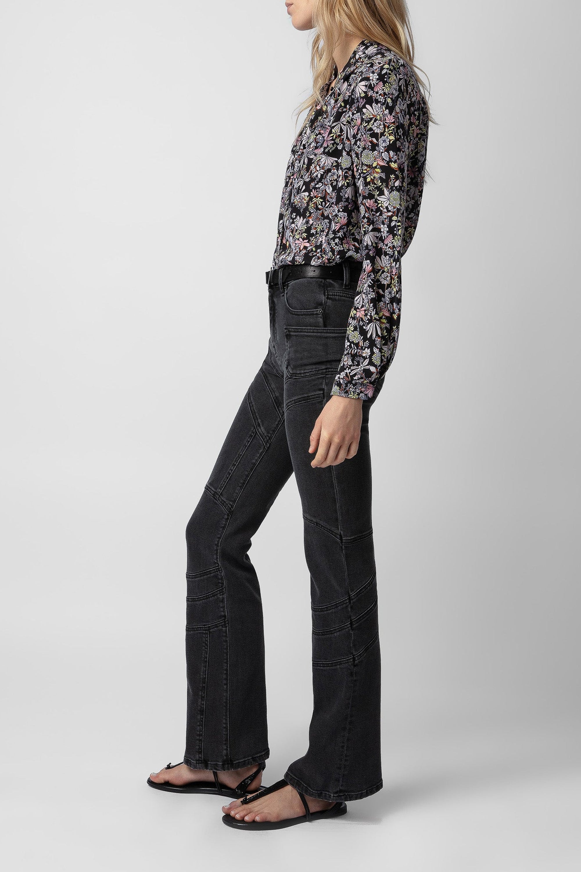 Chemise Tchin CDC Kaya en soie - Noir