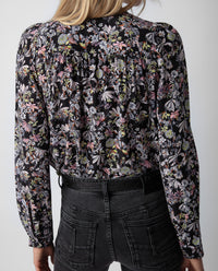 Chemise Tchin CDC Kaya en soie - Noir
