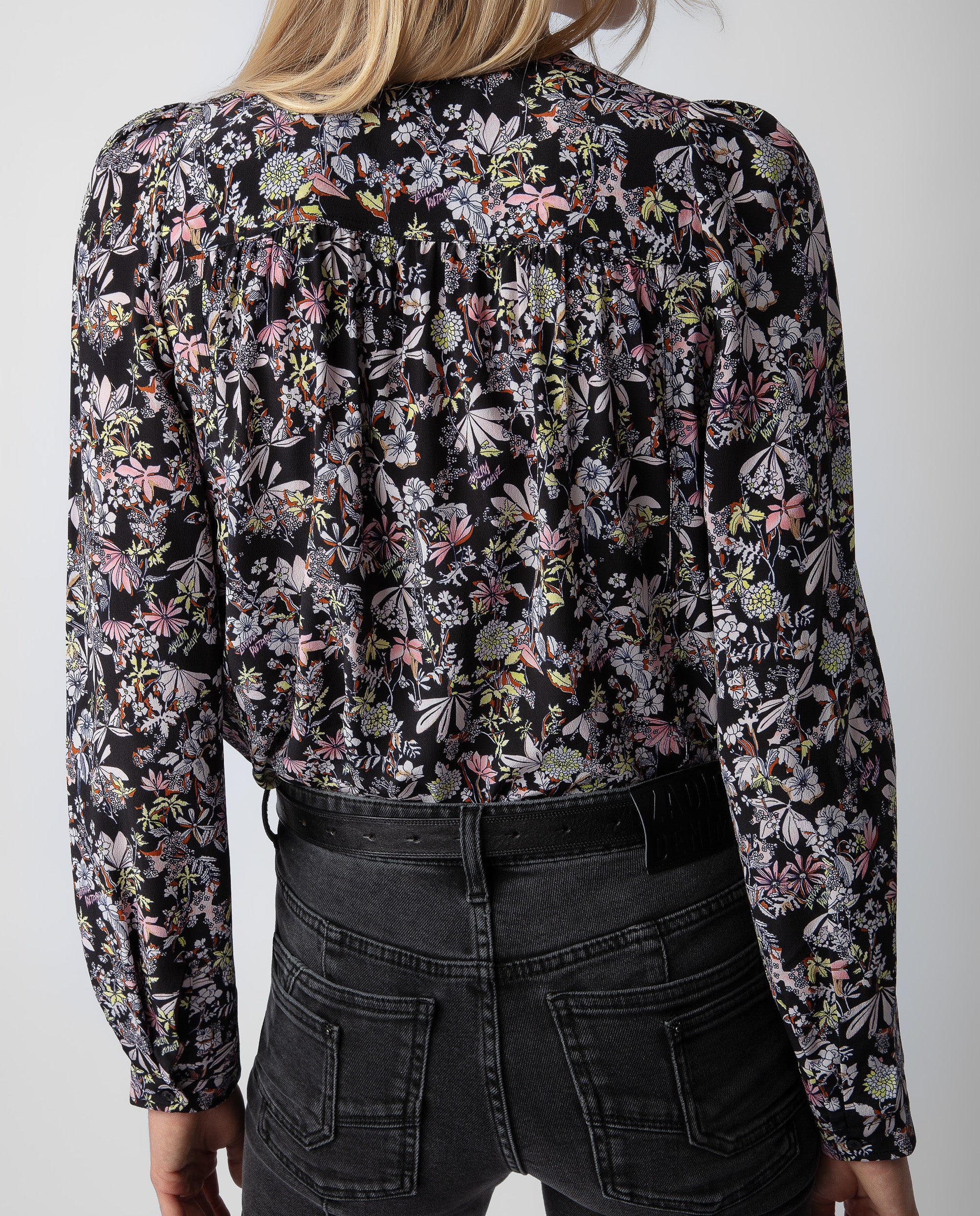 Chemise Tchin CDC Kaya en soie - Noir