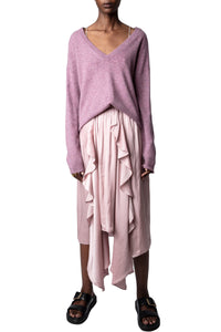 Jeb satin skirt - Deep Parme