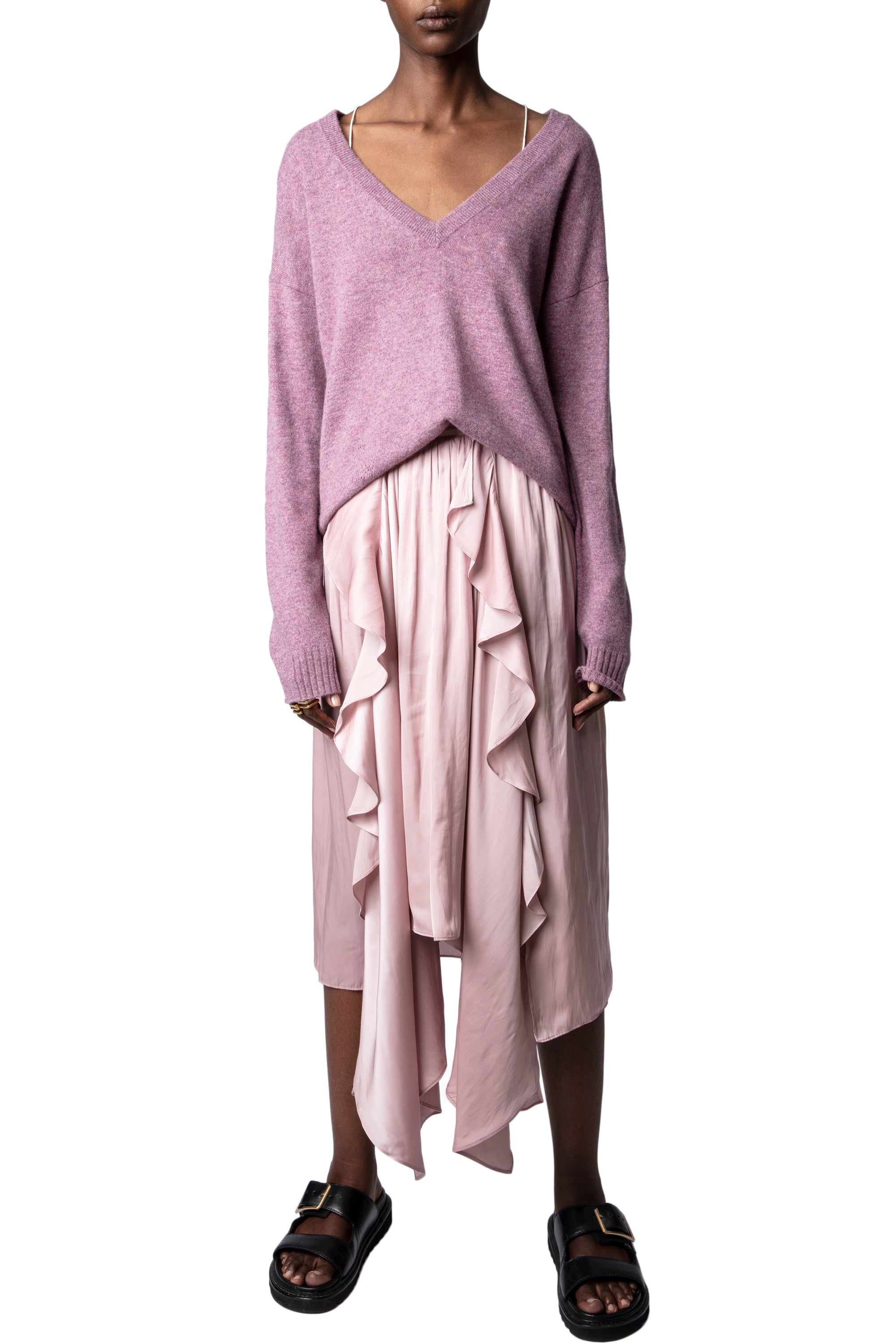 Jeb satin skirt - Deep Parme