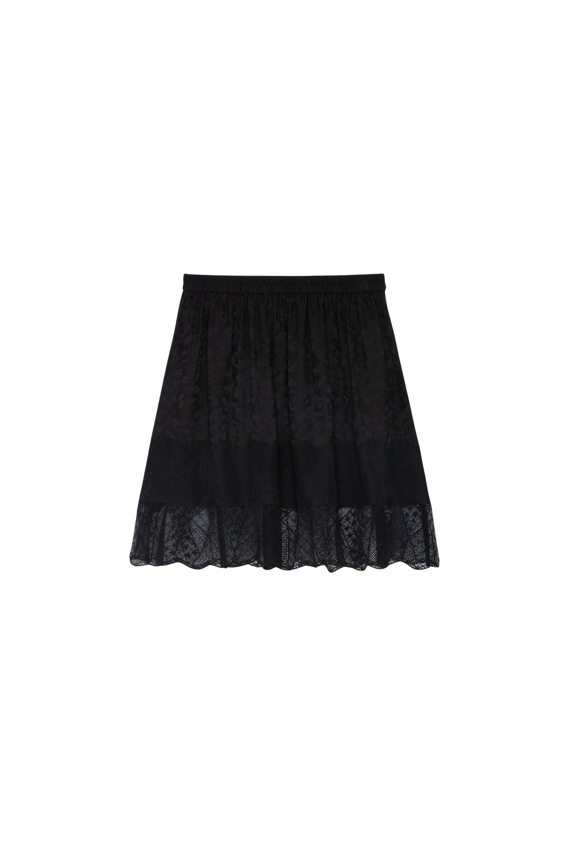 Jupe Jimy en soie - Noir