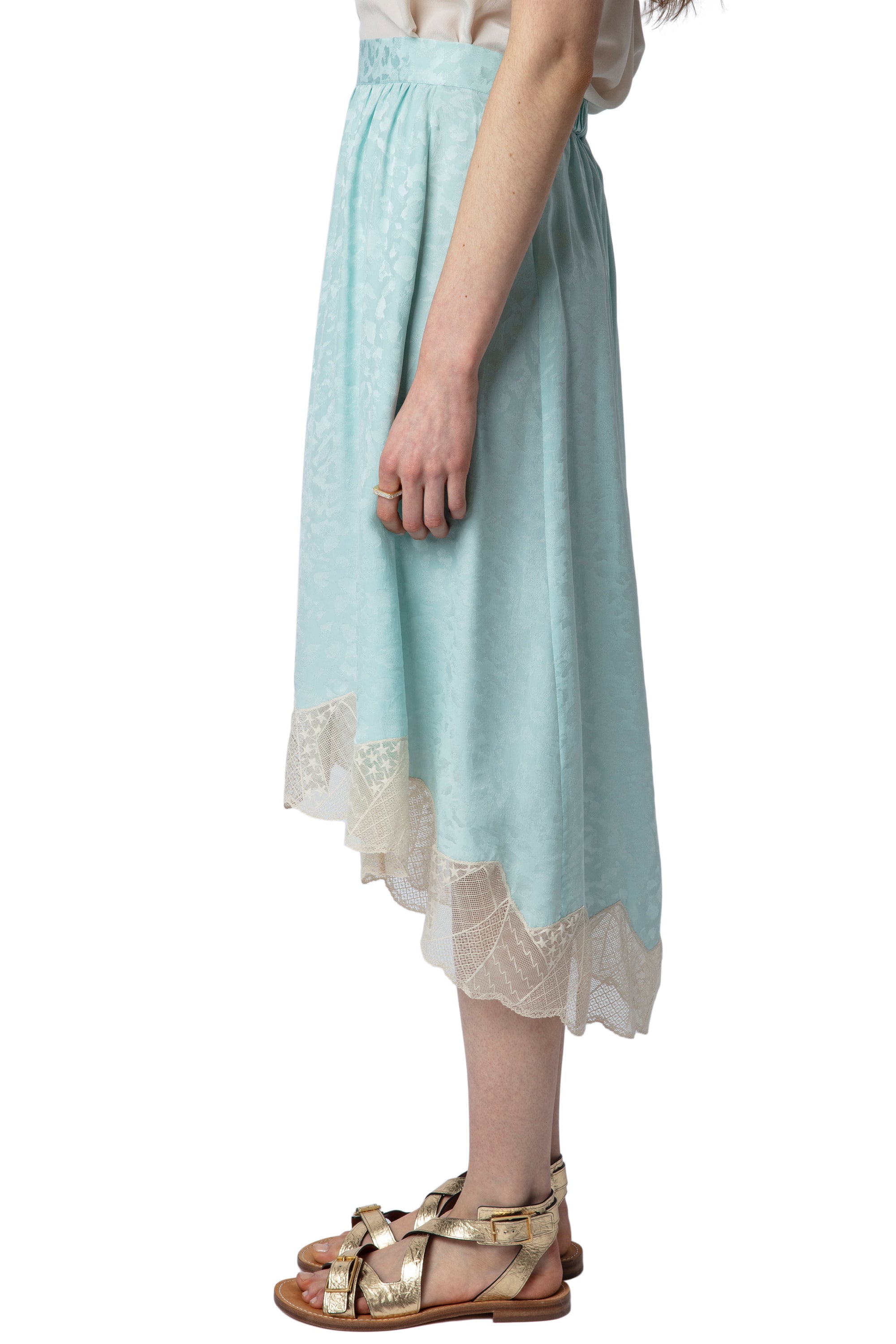 Jupe Joslin en soie - Celadon