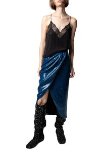 Jupe Jamelia Sequins - Azur