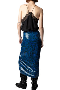 Jupe Jamelia Sequins - Azur