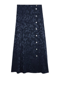 Jupe June en soie Jacquard - Encre
