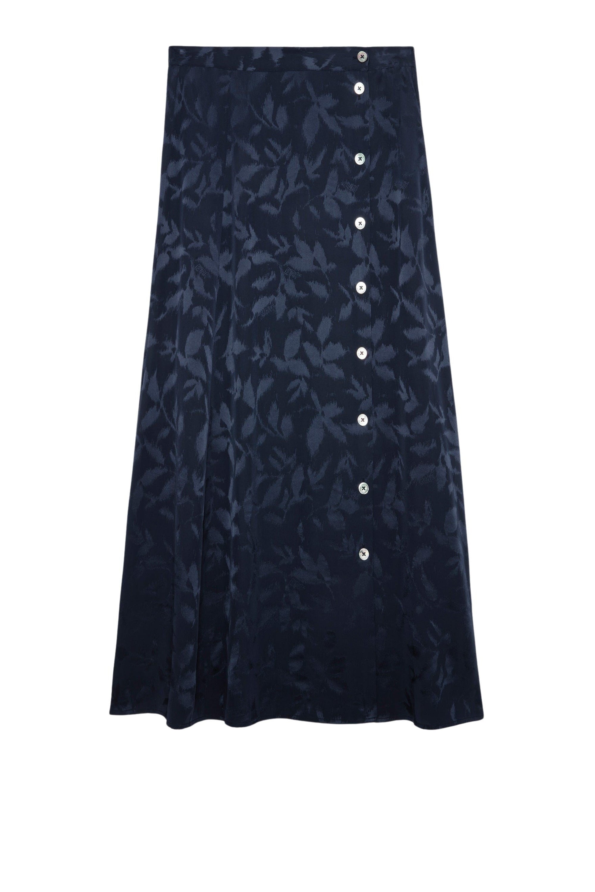 Jupe June en soie Jacquard - Encre