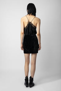 Judelle Velvet Skirt - Black