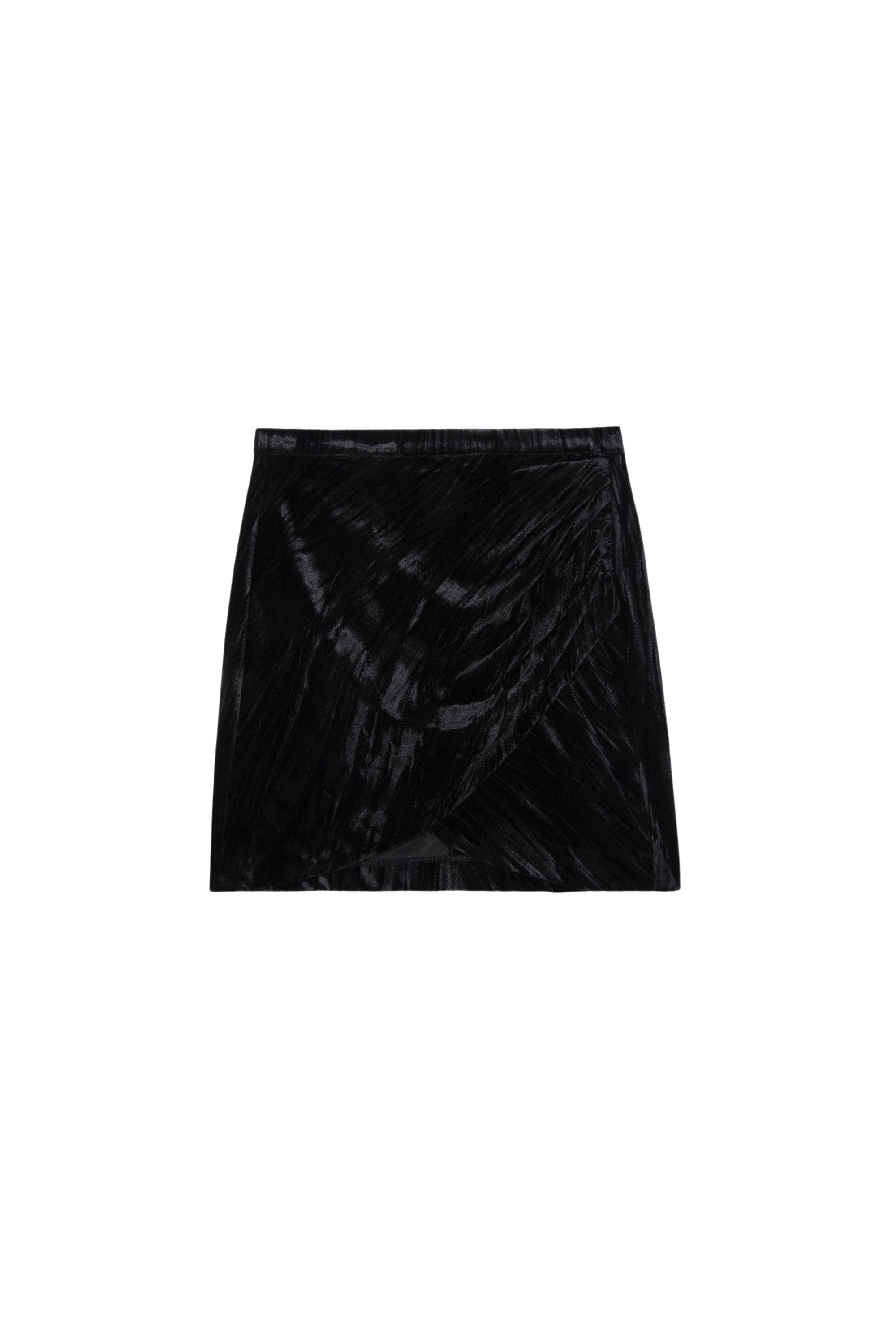 Judelle Velvet Skirt - Black
