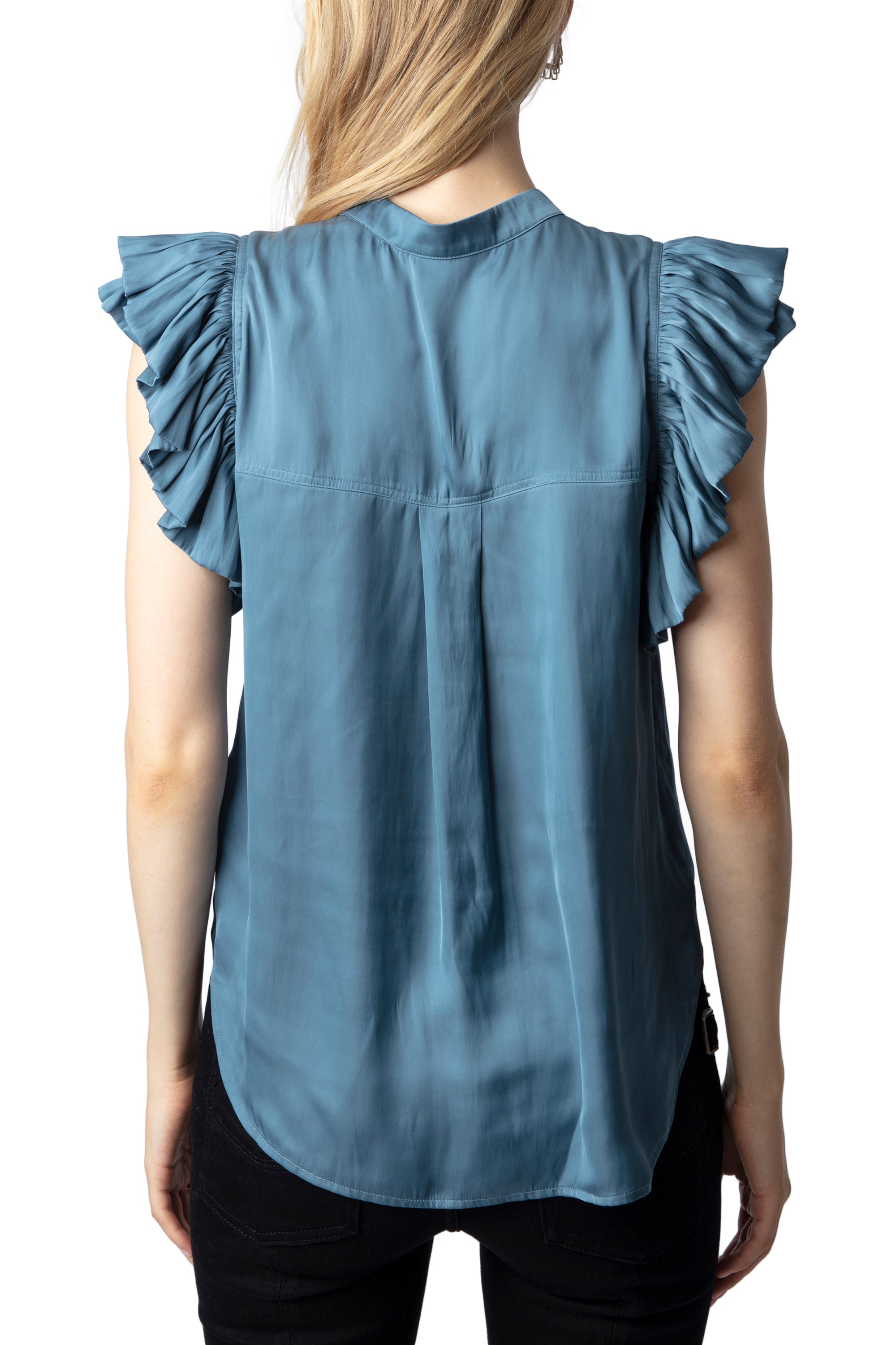 Top Tiza en satin - Bluestone
