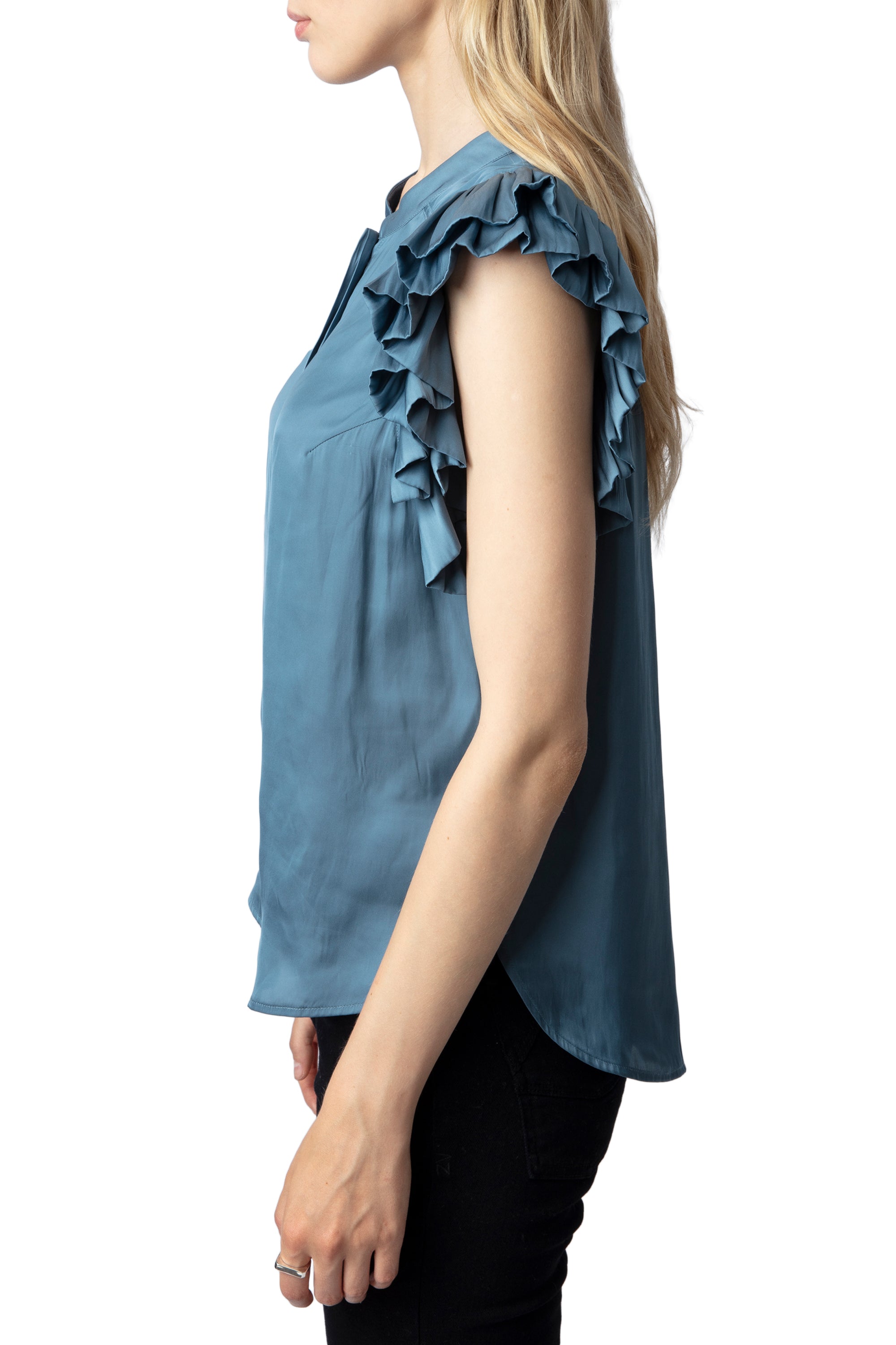 Top Tiza en satin - Bluestone