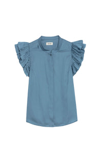 Top Tiza en satin - Bluestone