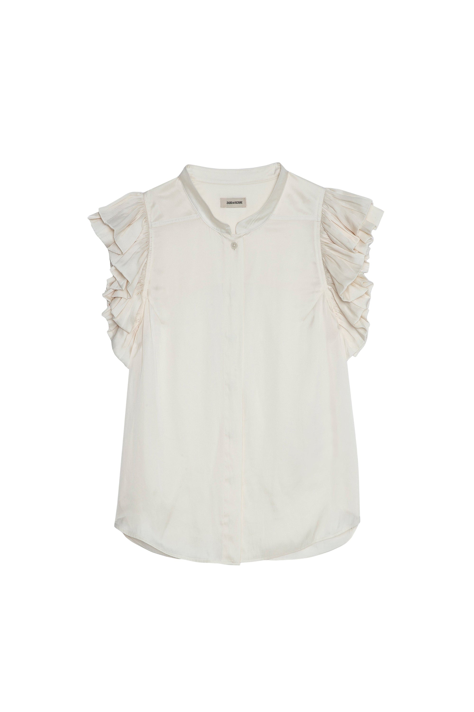 Top Tiza en satin - Craie