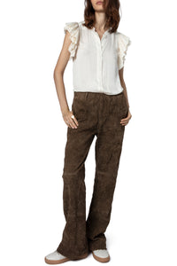Top Tiza en satin - Craie