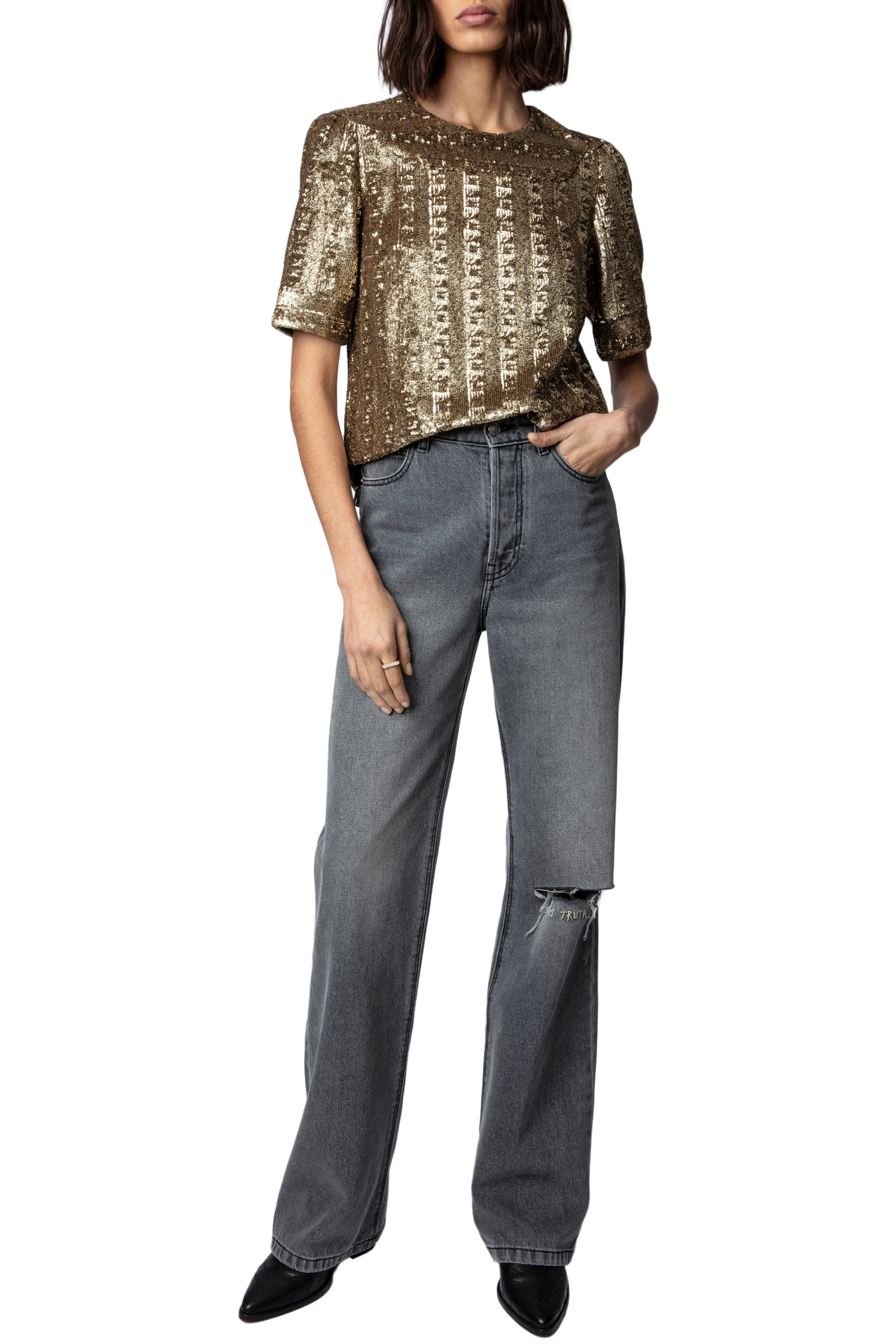 Blouse Toysse à sequins - Bronze