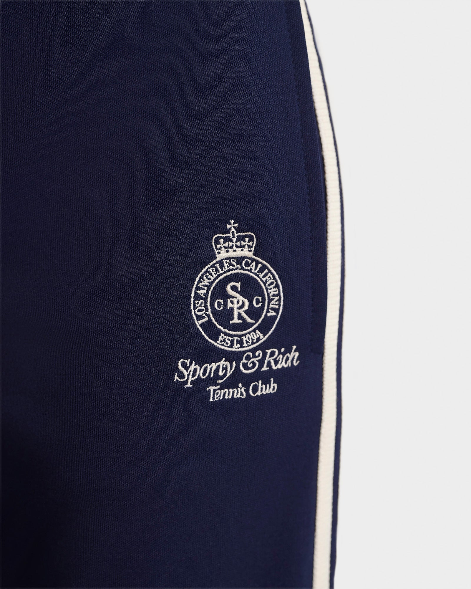 Crown Tennis Track Pant - Navy & White