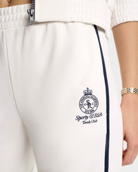 Pantalon de survêtement Crown Tennis à liseré - White