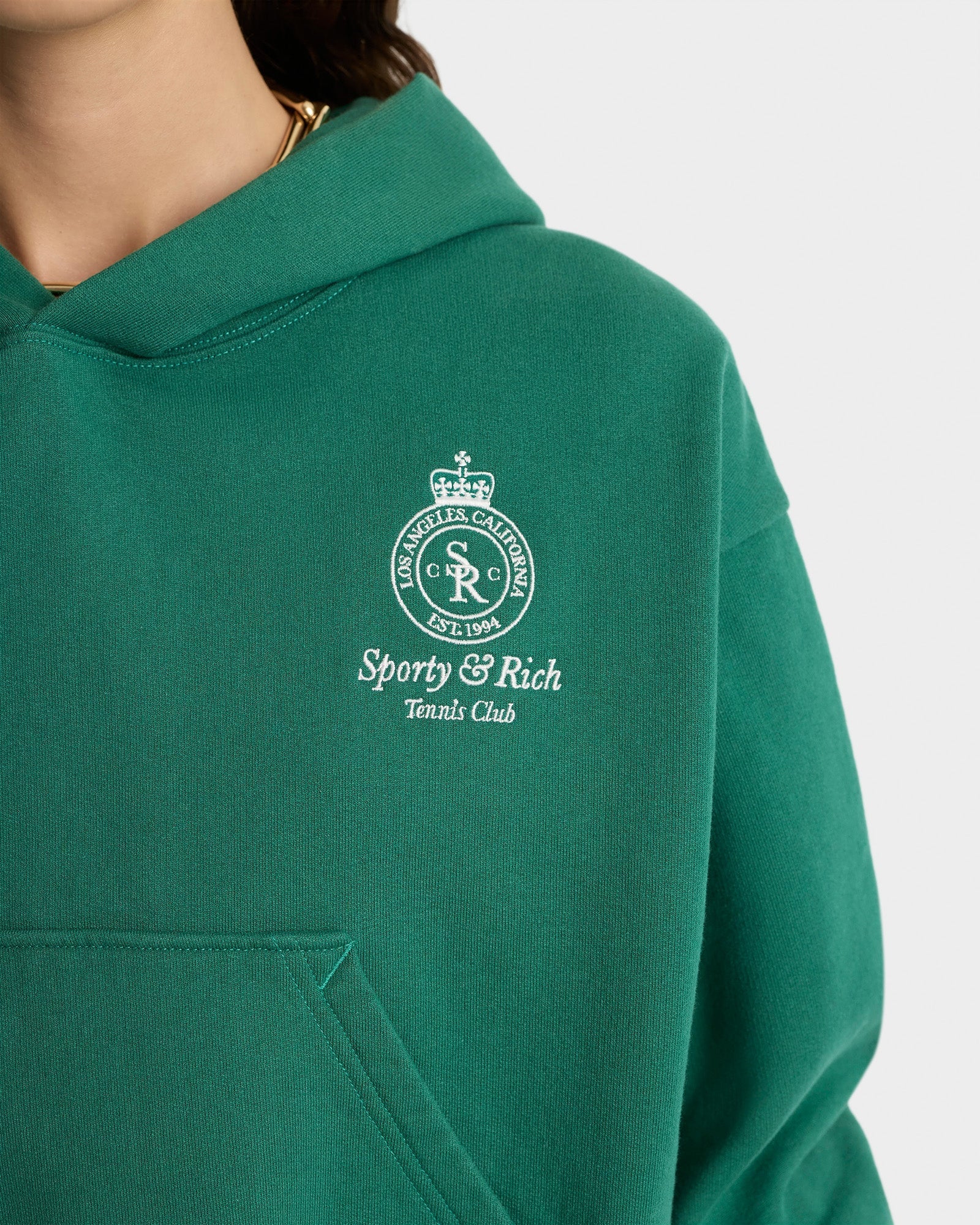 Sweat à capuche Crown Tennis à broderie - Alpine