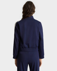 Gilet à rayures zippé - Dark Navy