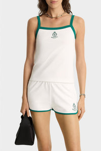 Débardeur Crown Tennis à liseré - White & Alpine