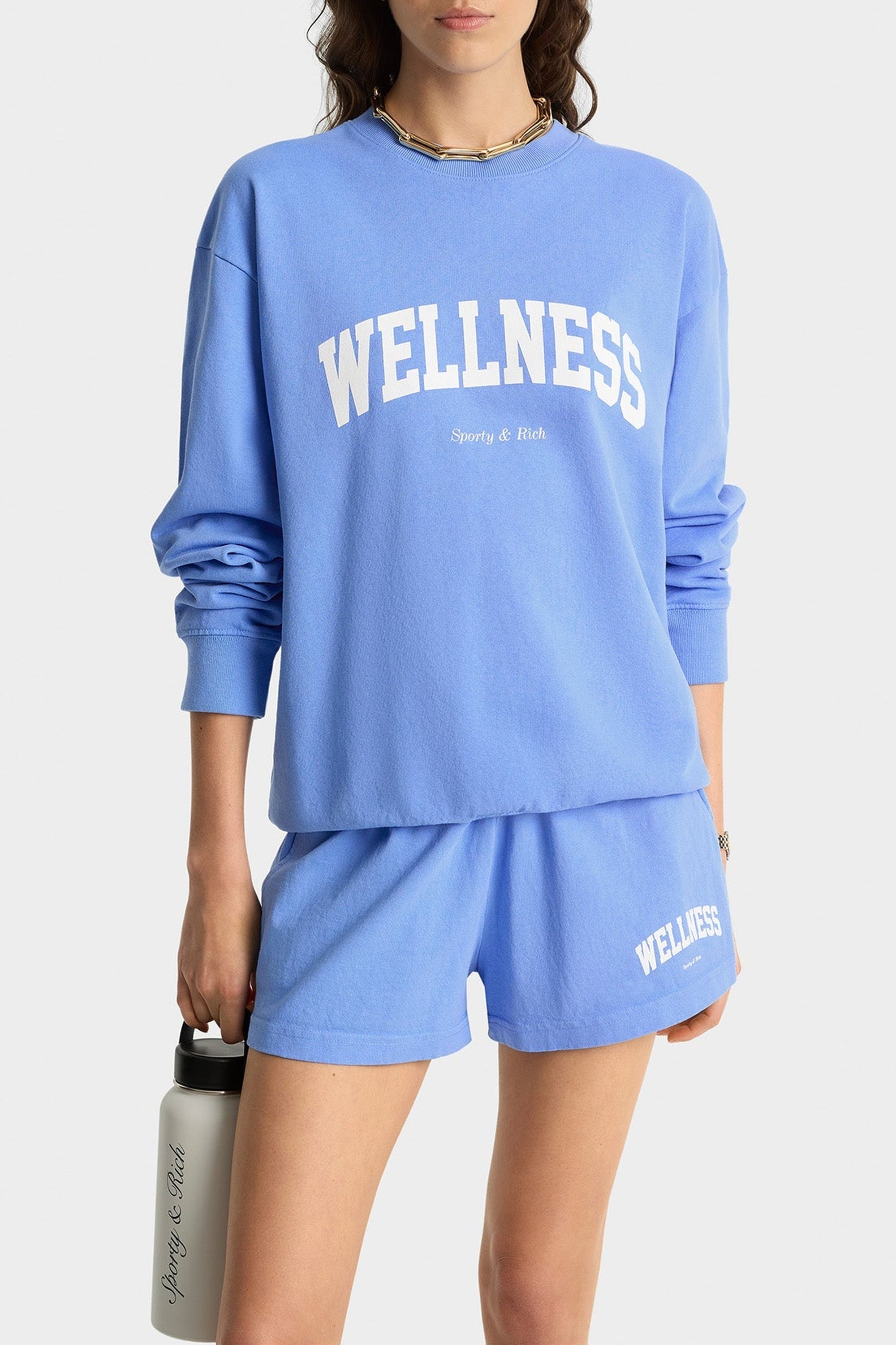 Short Wellness Ivy à poches - Flax Blue