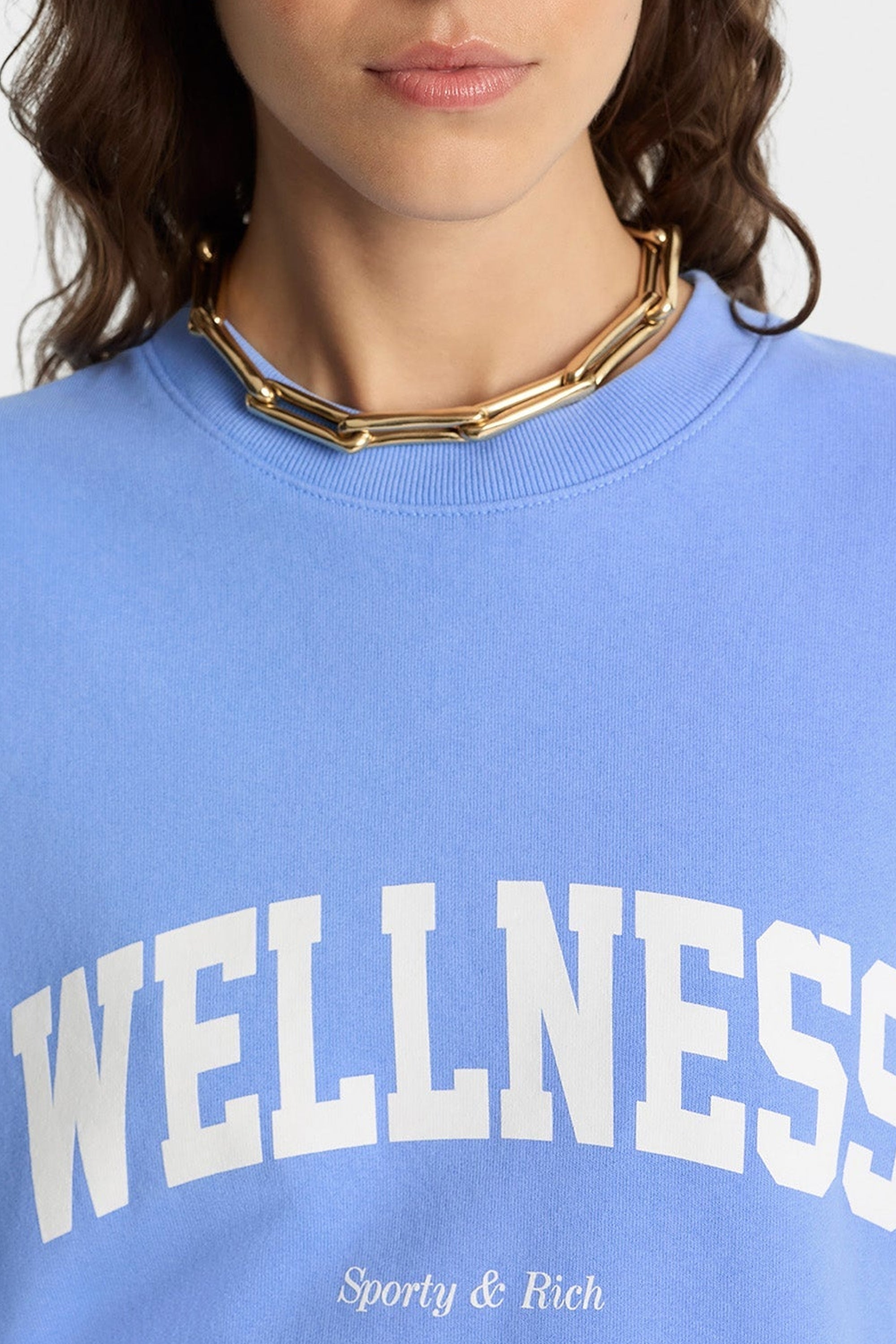 Sweatshirt Wellness Ivy imprimé - Flax Blue