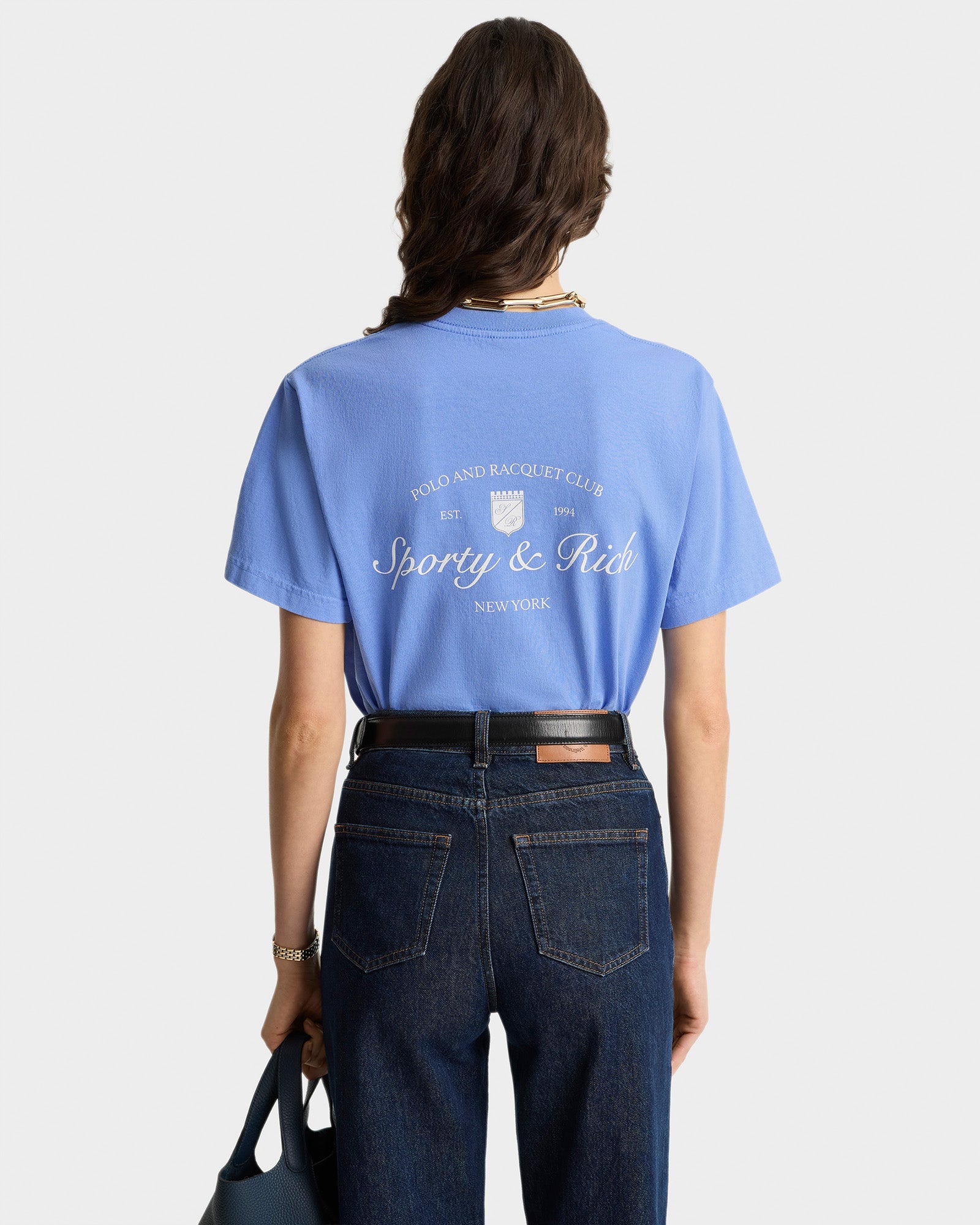 T-shirt Syracuse à impression - Flax Blue