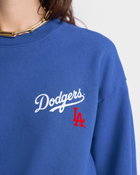 Dodgers Serif Crewneck - Team Blue & White