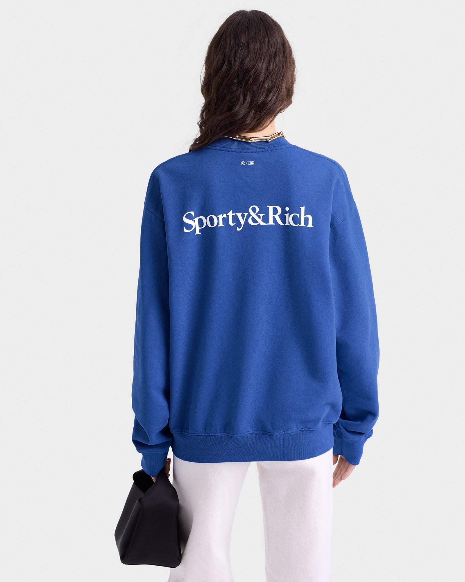 Dodgers Serif Crewneck - Team Blue & White