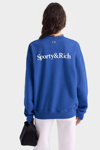 Pull à col rond Dodgers Serif - Bleu & Blanc