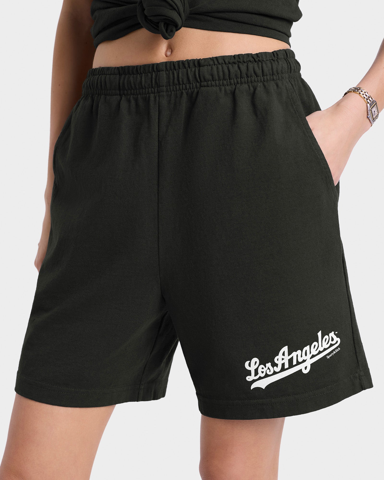 Bermuda à taille élastique - Faded Black