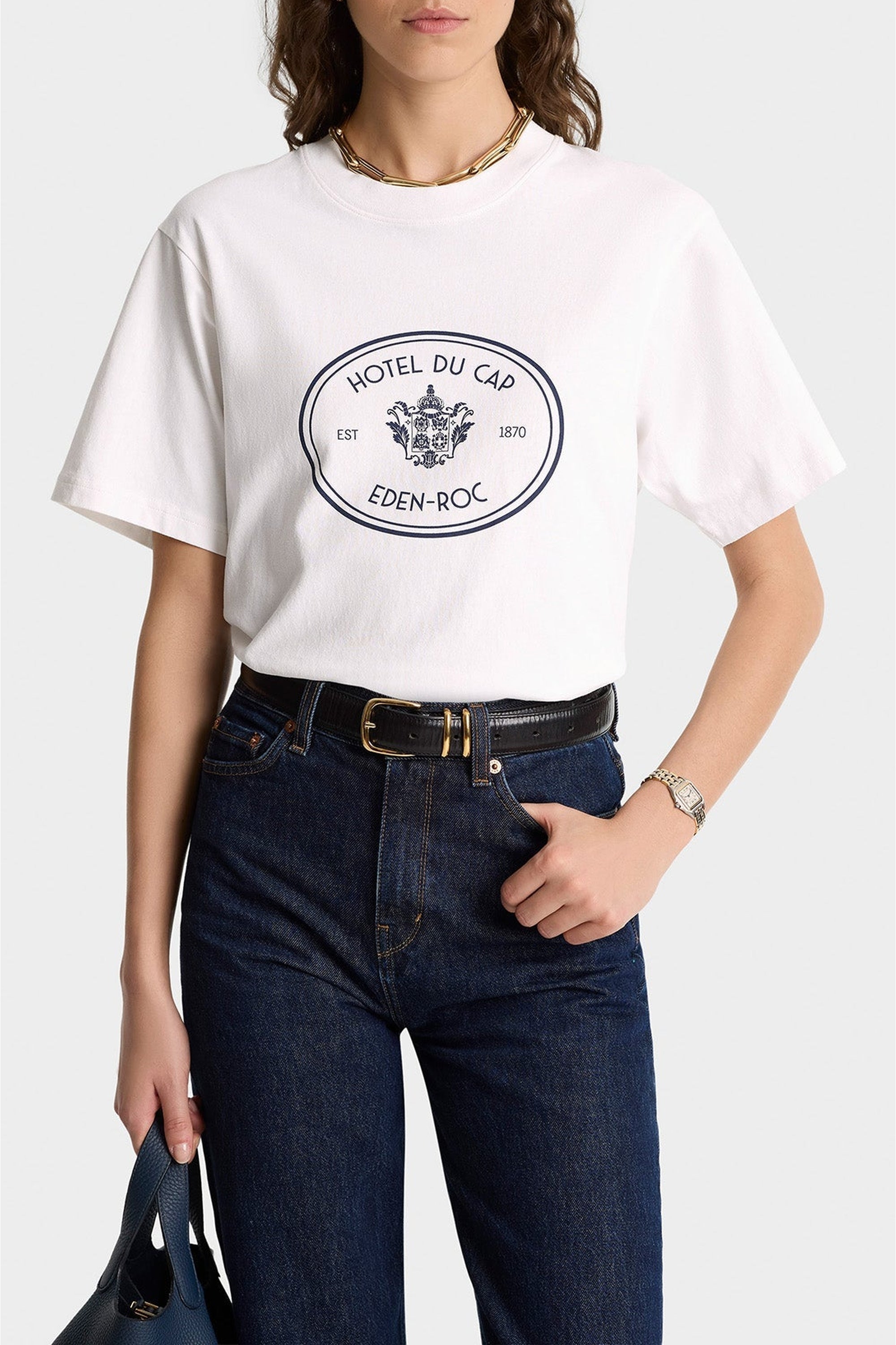 T-shirt Eden Crest avec écusson - White