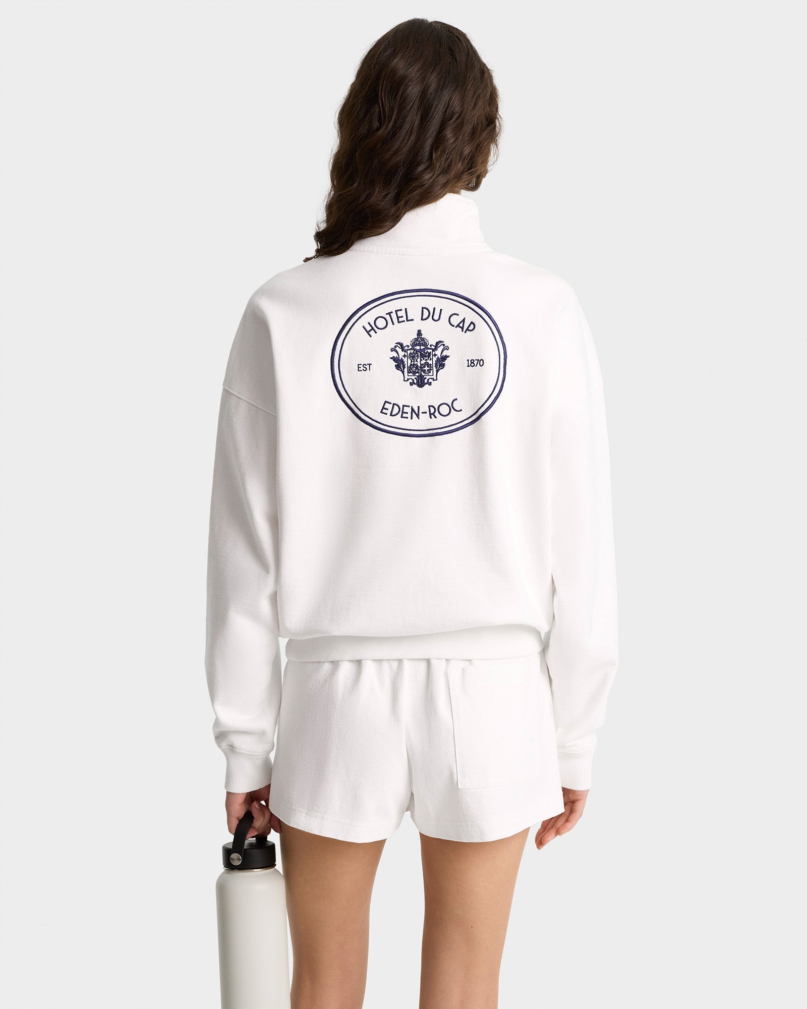 Sweatshirt Eden Crest à broderie - White