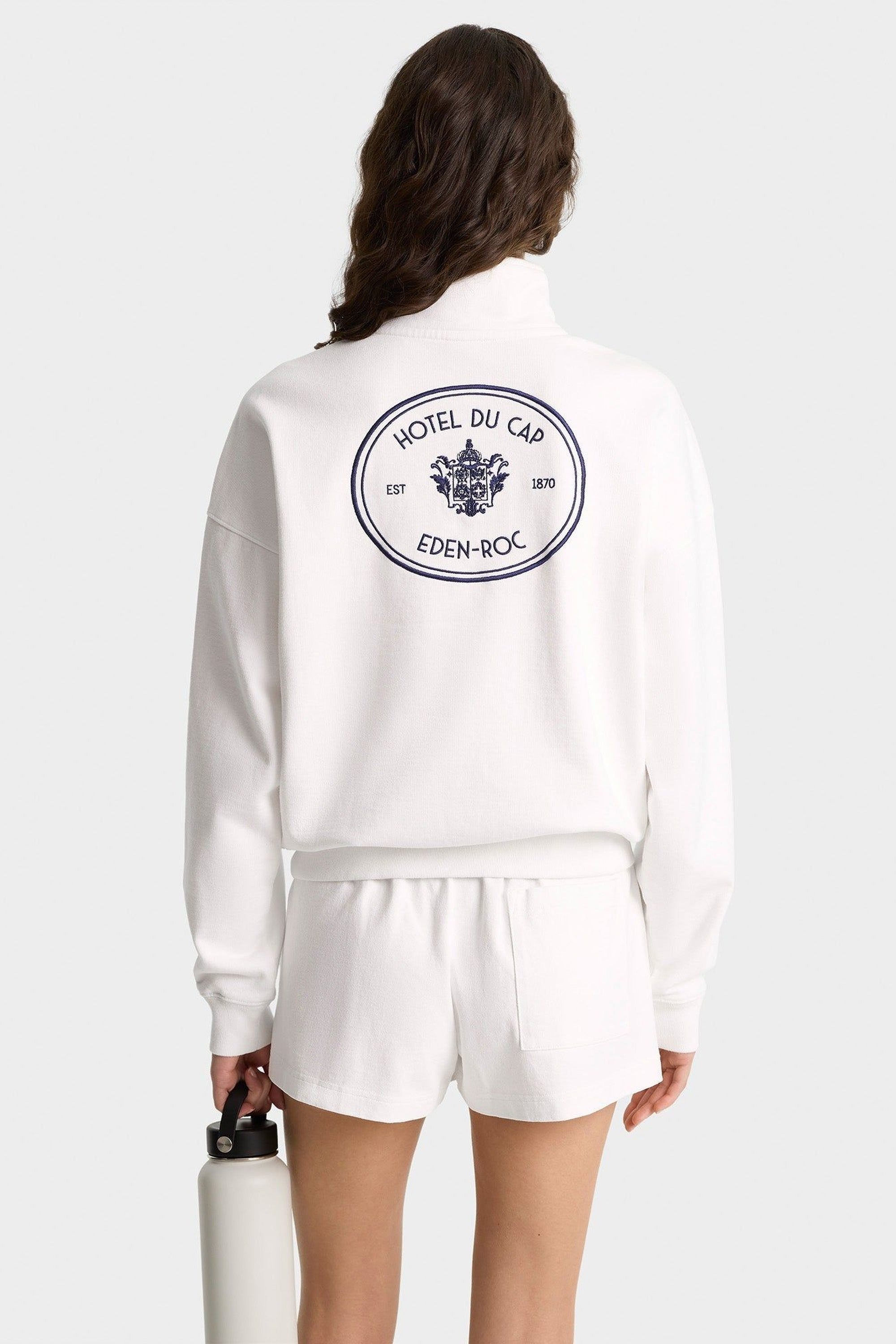 Pull à col zippé Eden Crest - Blanc