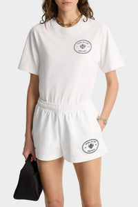 Short Eden Crest à broderie - White