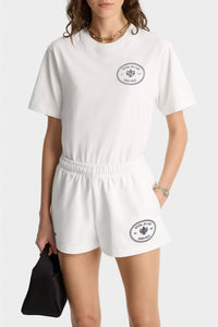 Short Eden Crest à broderie - White