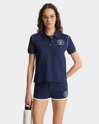 Eden Crest Embroidered Pique Polo - Navy & White