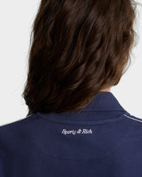 Eden Crest Embroidered Pique Polo - Navy & White