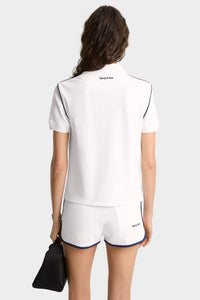 Polo Eden Crest à broderie - White & Dark Navy