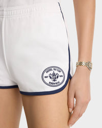 Short Eden Crest à broderie - White & Dark Navy