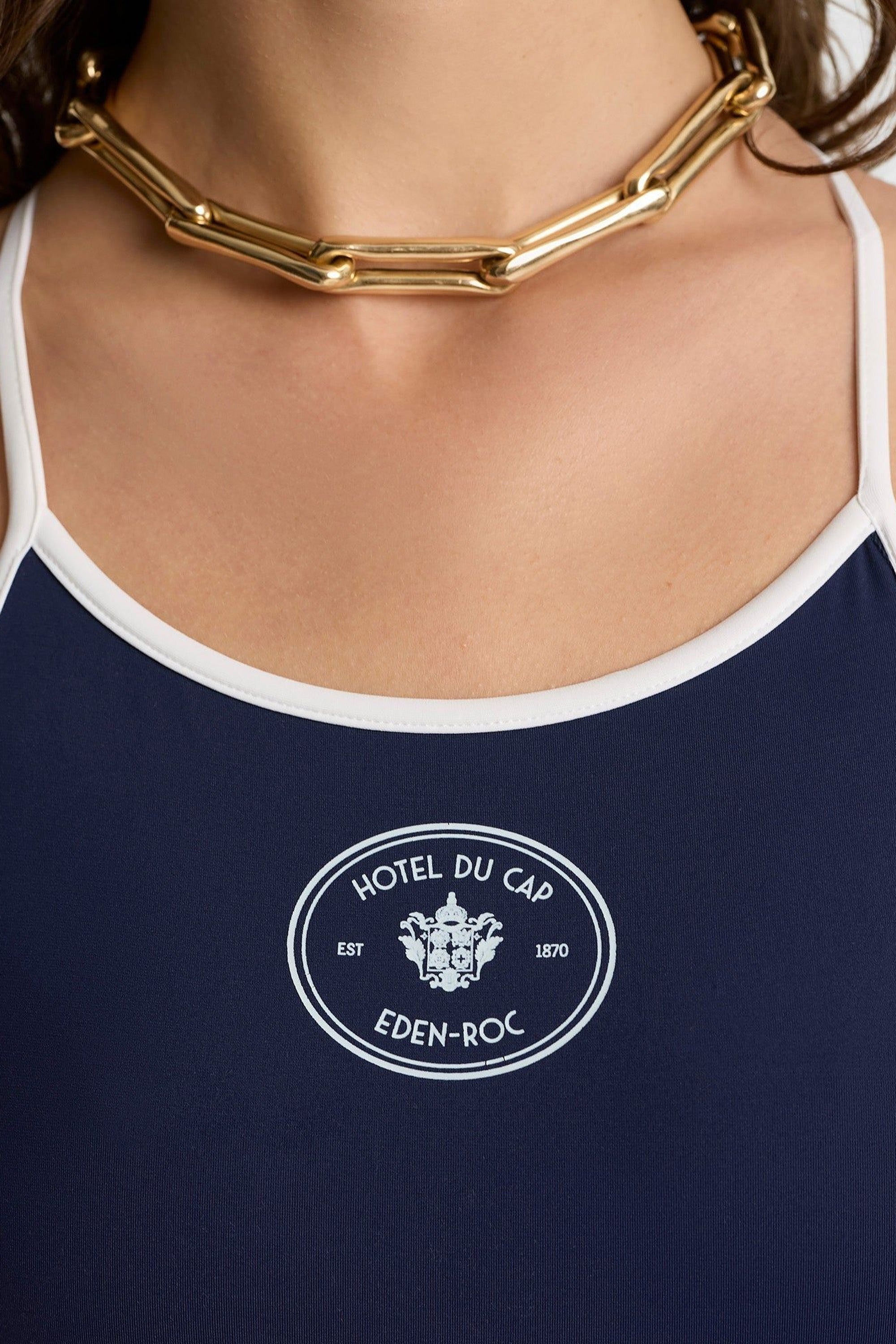 Eden Crest One Piece Swimsuit - Navy & White