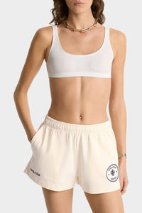 Short Eden Crest à broderie - Cream