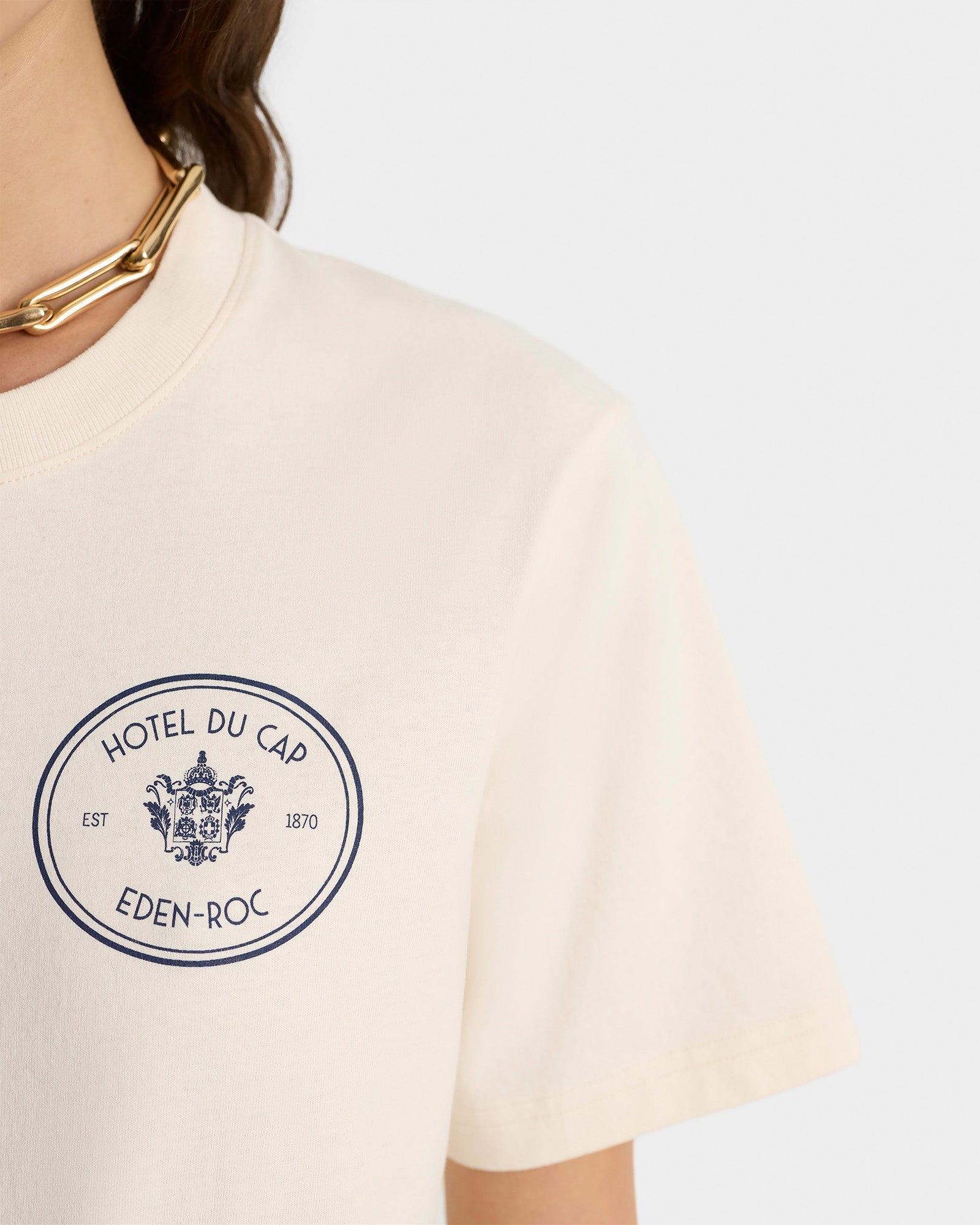 T-shirt Kennedy Crest à impression - Cream