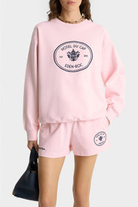 Sweatshirt Eden Crest à broderie - Pink Dolphin