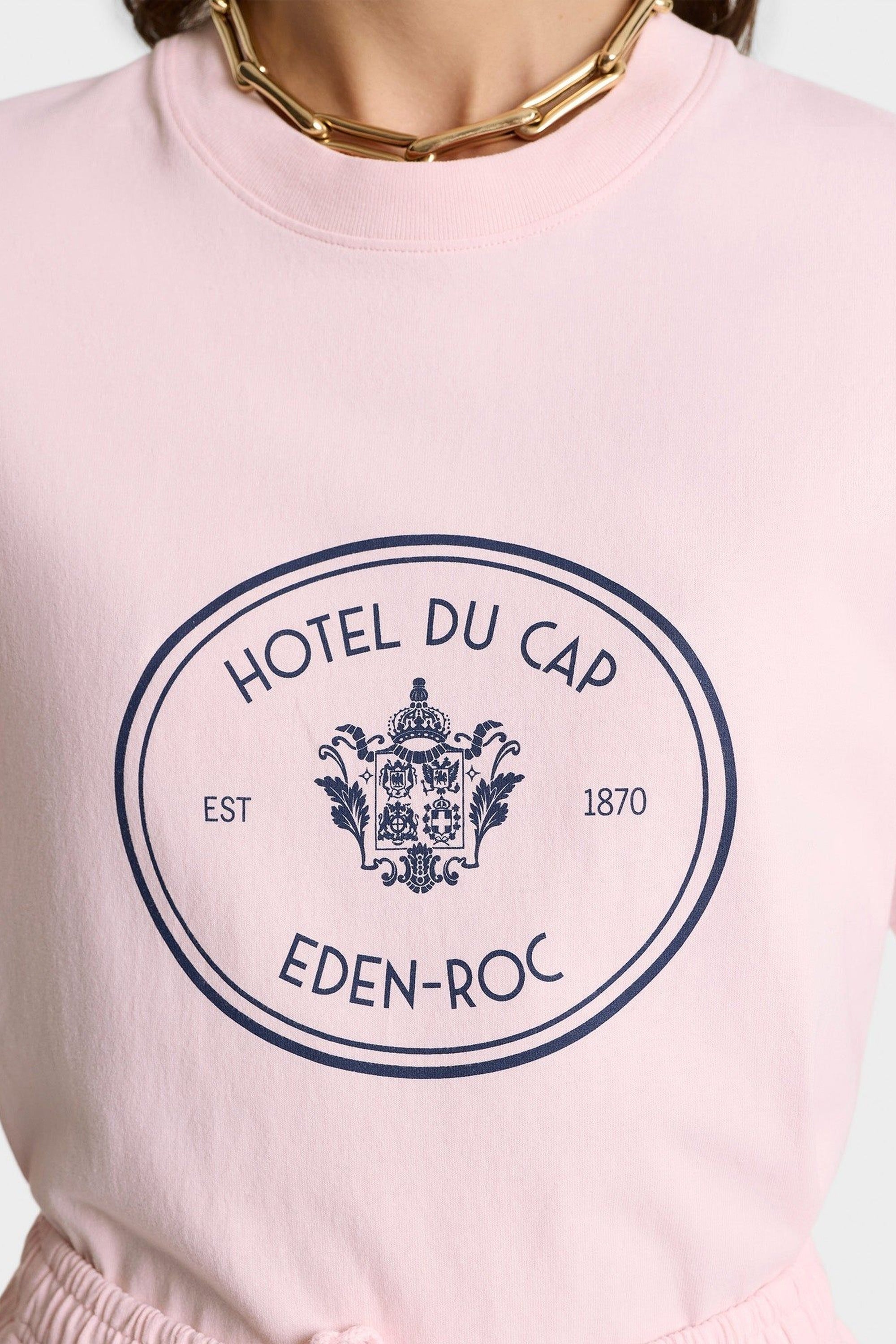T-shirt Eden Crest avec écusson - Pink Dolphin
